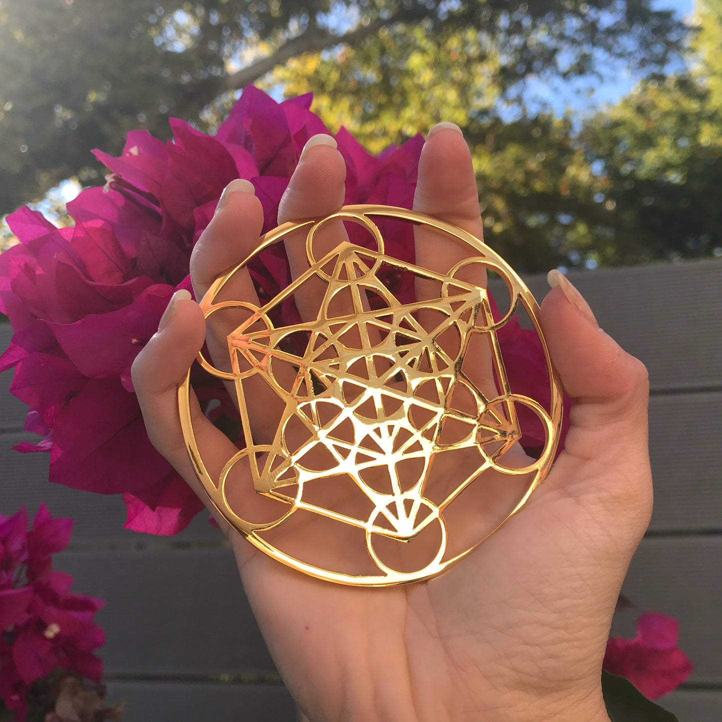 Metatrons Cube Gold 24K Plated Tool