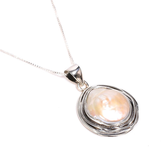 Baroque Pearl Necklace Sterling Silver 925
