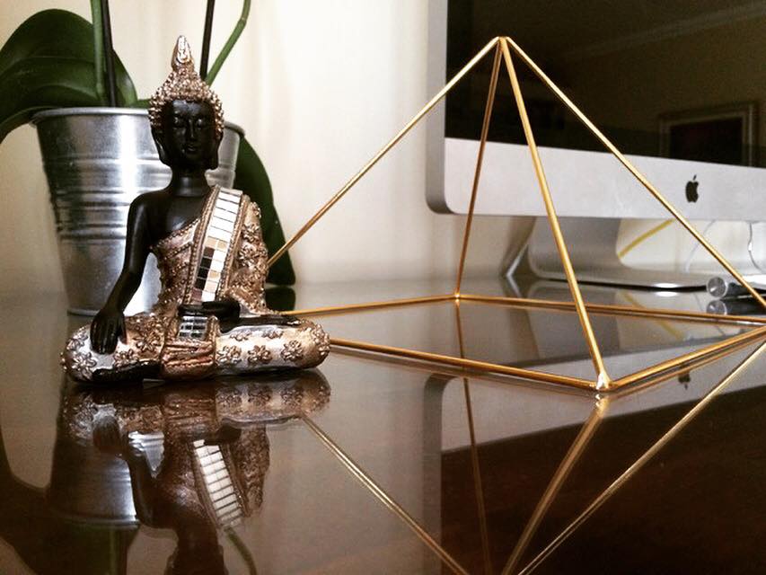 Gold 24K Meditation Pyramid