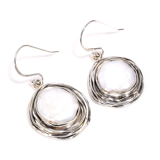 Baroque Pearl Earrings Sterling Silver 925