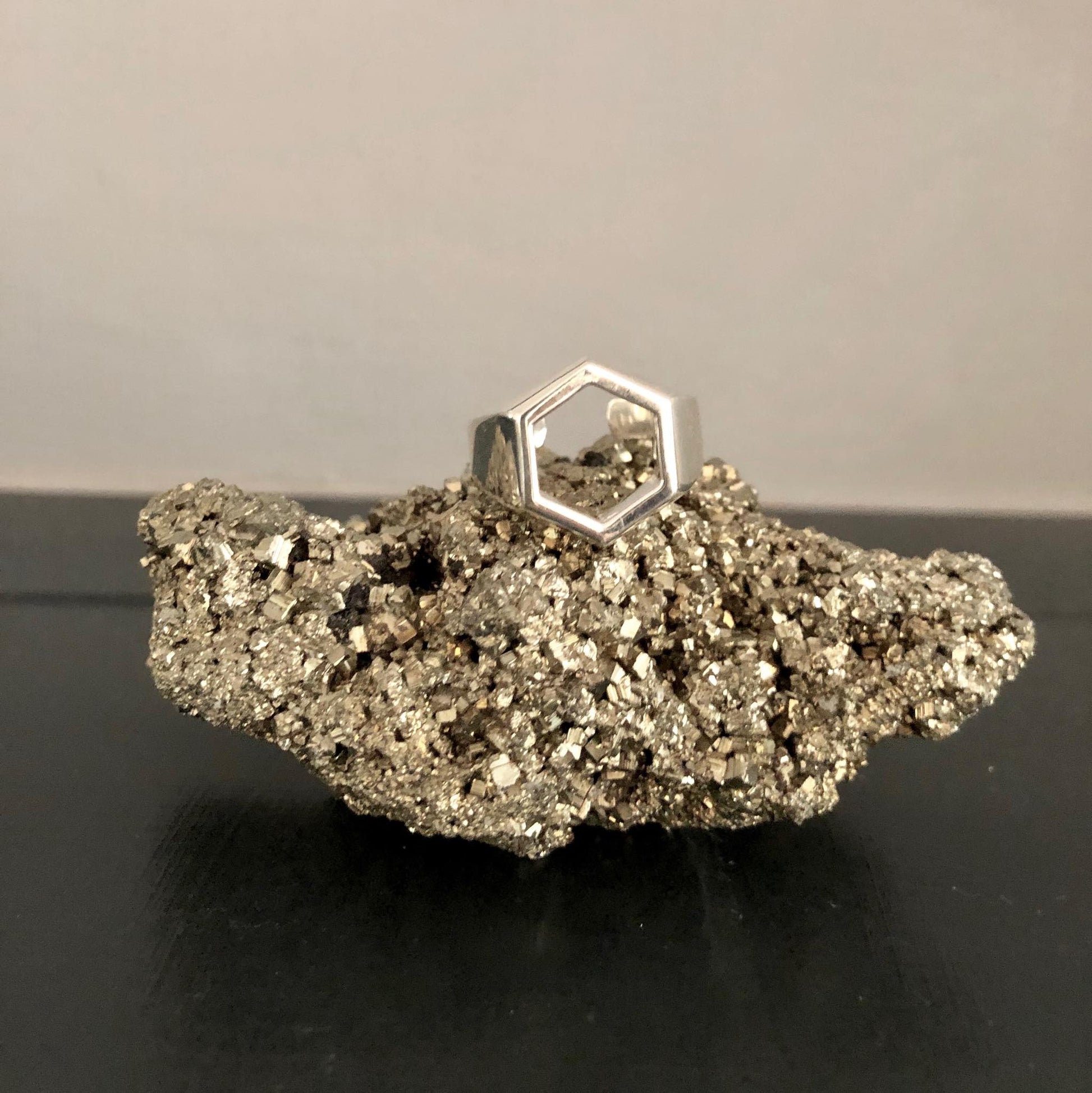 Hexagon Ring Sterling Silver 925 - healingenergytools