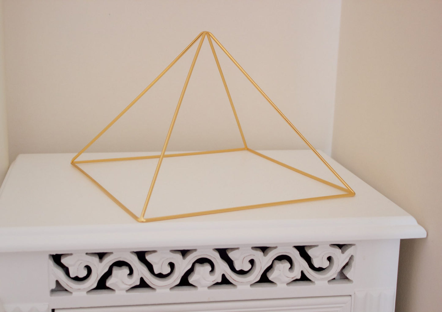 Gold 24k Plated Mediation Pyramid by Healing Energy Tools